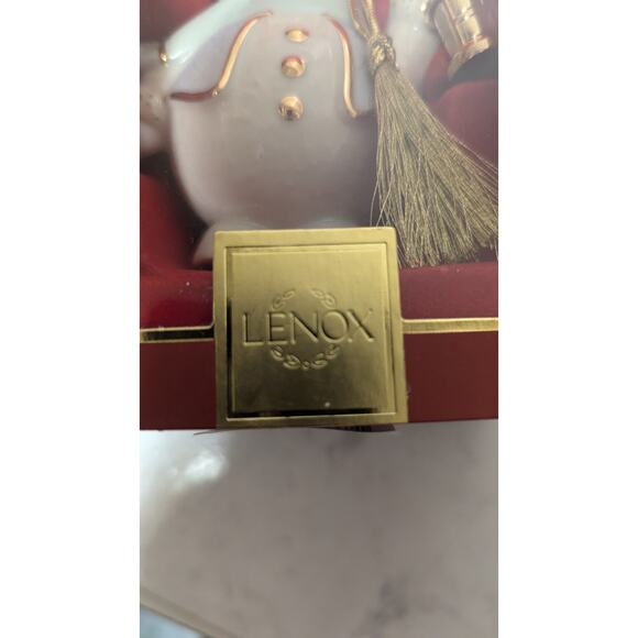 Lenox porcelain collectable snowman Christmas ornament marked with box - Picture 5 of 9